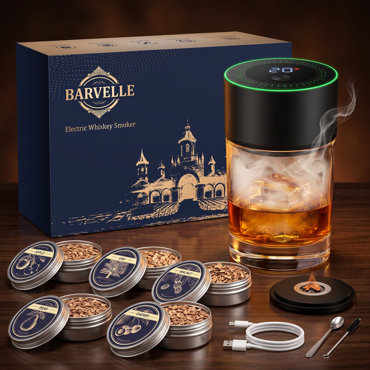 Electric Whiskey Smoker Kit